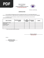 Certification For Cash Allowance 2022