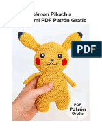 Facil Pokemon Pikachu Amigurumi PDF Patron Gratis