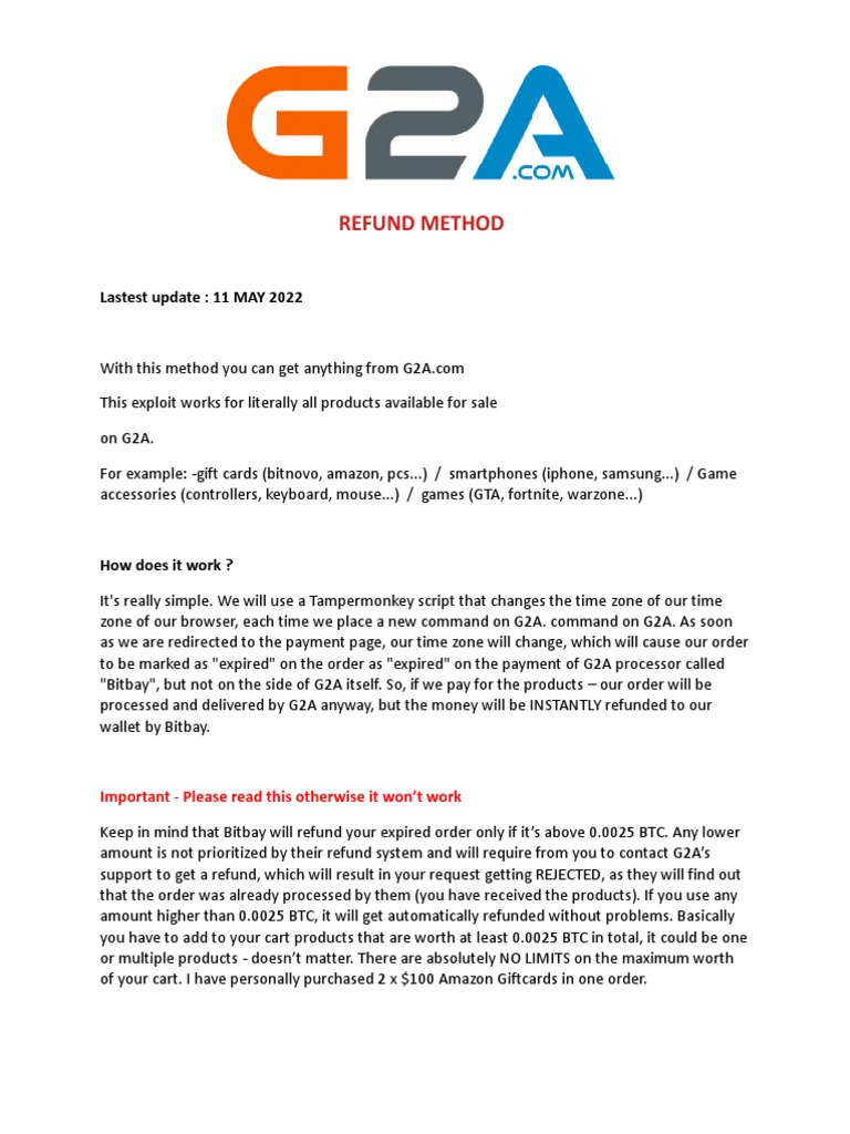 G2A Refund | PDF | Bitcoin | Computer Science
