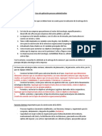 Caso de Aplicación Proceso Administrativo