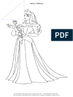 Desenhos de Princesas em PDF para Colorir Aurora