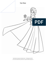 Desenhos de Princesas em PDF para Colorir Frozen