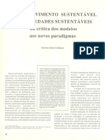 DS ou Soc Sustentáveis - da crítica aos modelos aos novos paradigmas - Diegues