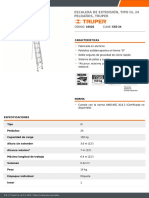 Escalera de Extensión, Tipo Iii, 24 Peldaños, Truper: Características