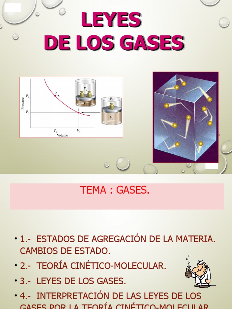 Teoría y Leyes de los Gases | PDF | Gases | Mole (Unidad)