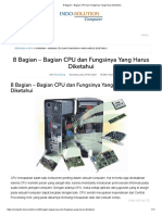 8 Bagian - Bagian CPU Dan Fungsinya Yang Harus Diketahui