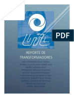 Reporte de Transformadores 