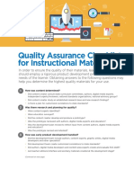 Quality Assurance Checklist For Instructional Materials