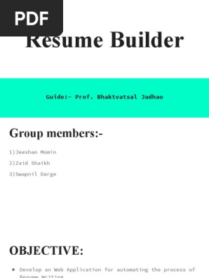 Resume Builder