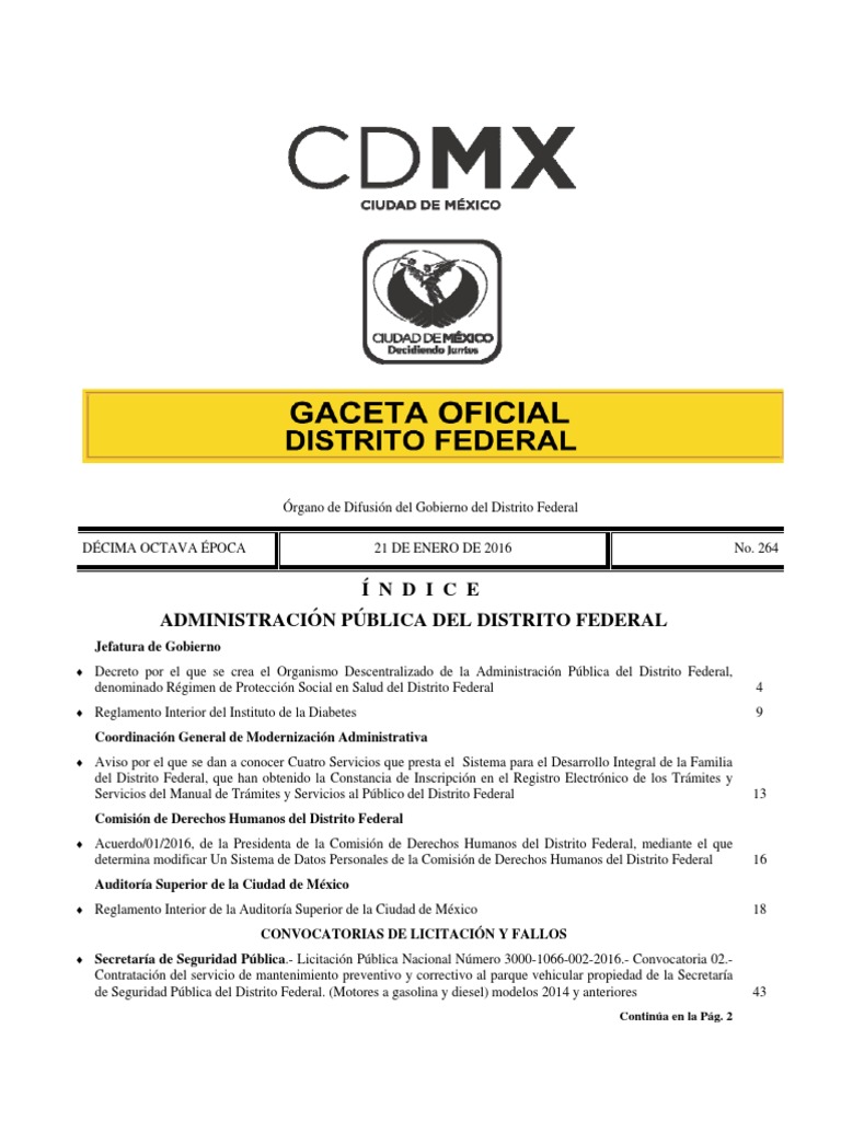 Decreto Creación Repss CDMX | PDF | Ciudad de México | México