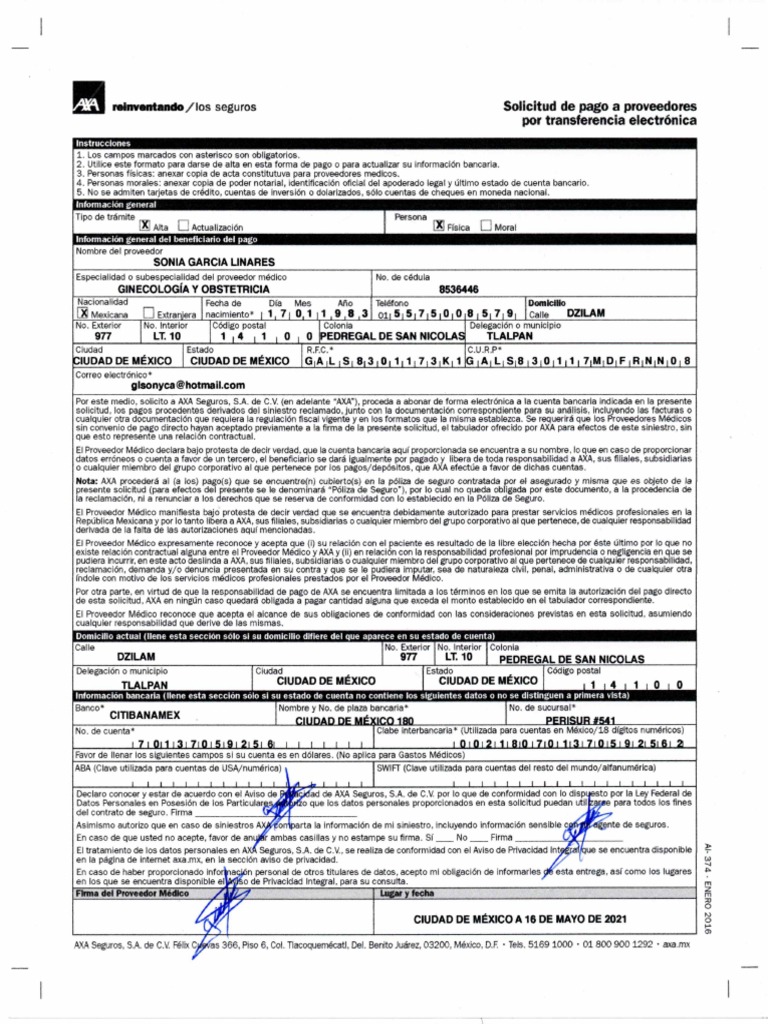 Formato Axa | PDF