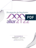 Divulgação de Resultados 2T22 Alliar