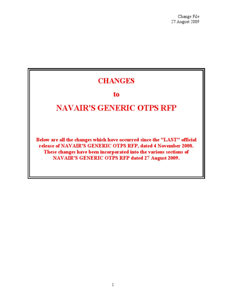 Change File PDF Specification Technical Standard Software