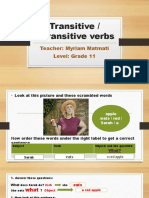 Transitive and Intransitive Verbs Direct Method Activities Grammar Drills Grammar Gu 136168