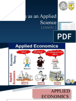 UNIT 1 LESSON 2 Economics As An Applied Science