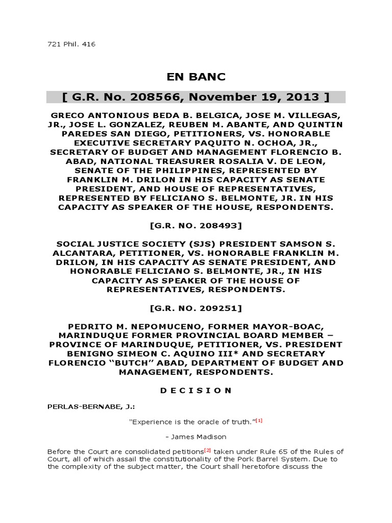 An Analysis of the Constitutional Challenges to the Philippine Pork