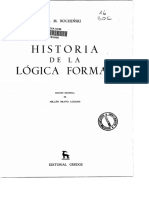 Józef M. Bochenski. Edición Española de Millán Bravo Lozano. - Historia de La Lógica Formal