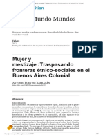 Mujer y Mestizaje - Traspasando Fronteras Étnico-Sociales en El Buenos Aires Colonial