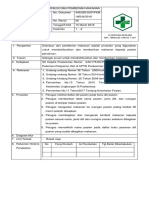 7.9.2.3 SOP Distribusi Makanan Secara Tepat Waktu, Dan Memenuhi Permintaan Danatau Kebutuhan Khusus