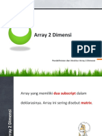 Array 2 Dimensi Pendefinisian Dan Struktur Array 2 Dimensi