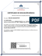 Certificado de 8vo Shilove Jean