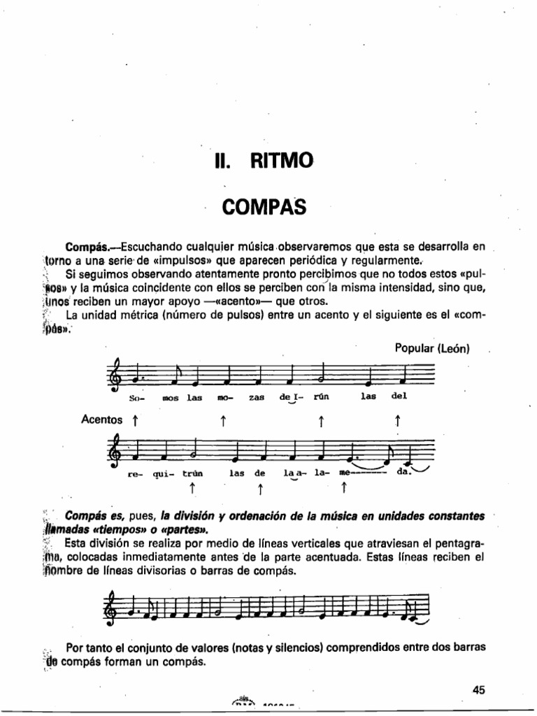 Tipos de Compás y Equivalencias Rítmicas | PDF | Poética | Teoría musical