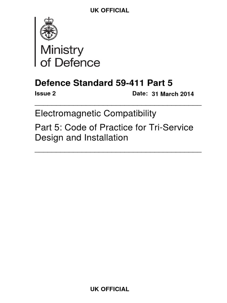Def Stan 59-411 Part 5 | PDF | Electromagnetic Compatibility