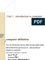 Unit 1: Introduction To Computer