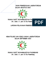 Laporan Pelayanan Pemeriksaan Laboratorium Bulan S