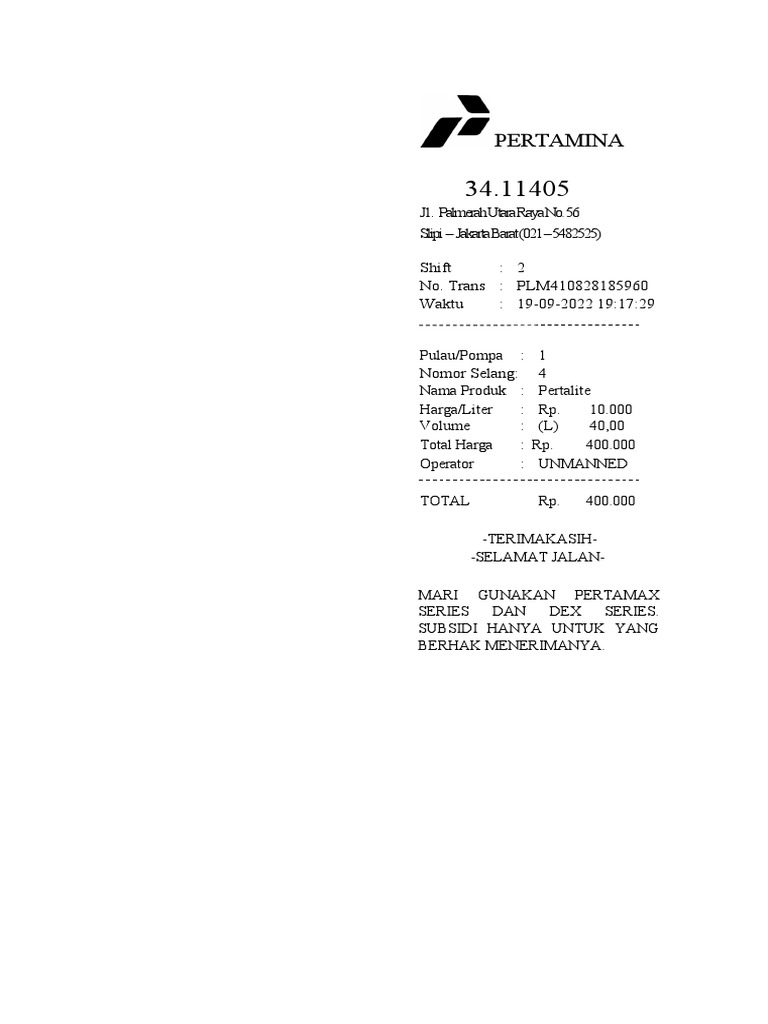 PDF Struk Bensin Editan PDF