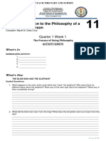 q1 - w1 - Activity Sheets - Introduction To Philosophy-Answersheets