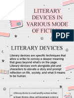 Various Literary Devices in Modes of Fiction
