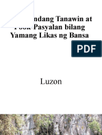 Magagandang Tanawin at Pook-Pasyalan Bilang Yamang Likas NG