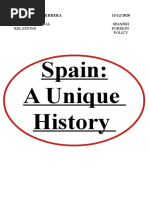 Analysis and Summary. SPAIN UNIQUE HISTORY