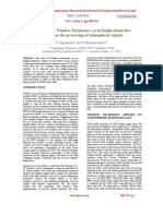 The Effect of Window Parameter (Window On The Processing of Atmospheric Signals