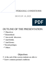Anal and Perianal Conditions