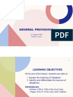 General Provisions Online Lecture