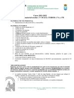 Material Escolar 1ºA - 1ºB - Curso 21 - 22 y Entrega