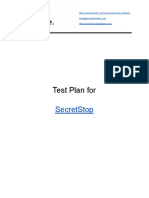 SecretStop Test Plan - Pecode