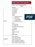 SCIENCE - Updated Term 1 Syllabus 22-23