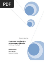 Download Research on Customer Satisfaction of commercial banks by Krishna Sharma SN60151141 doc pdf