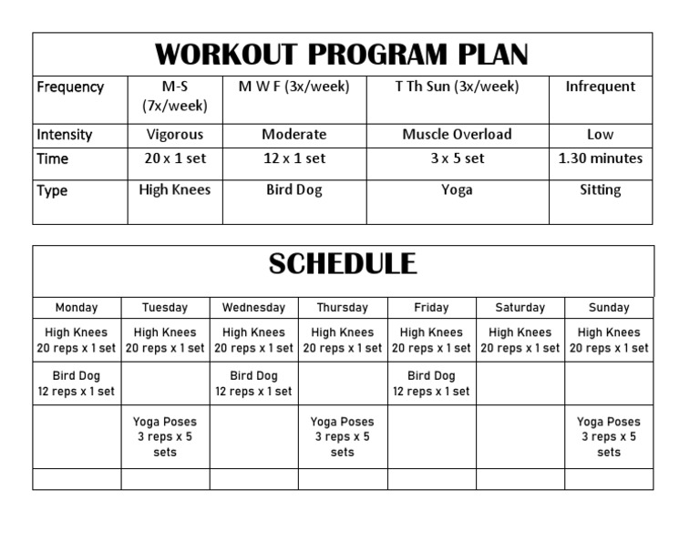 A Comprehensive Weekly Workout Plan Balancing HighIntensity Cardio