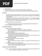 Financial Analysis and Reporting (Introduction)