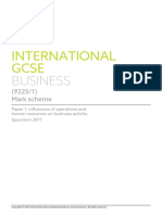 9225 International Gcse Business Mark Scheme 1 v1.0