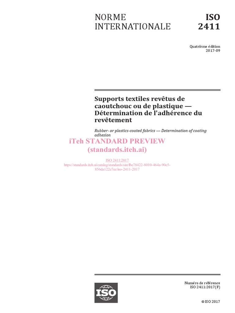 Iso 2411 2017 | PDF | Organisation internationale de normalisation ...
