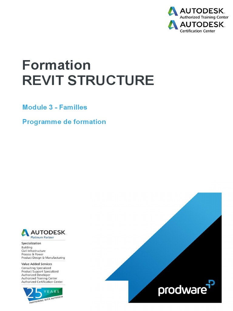 Programme Formation - REVIT STRUCTURE - Module 3.familles.3j | PDF