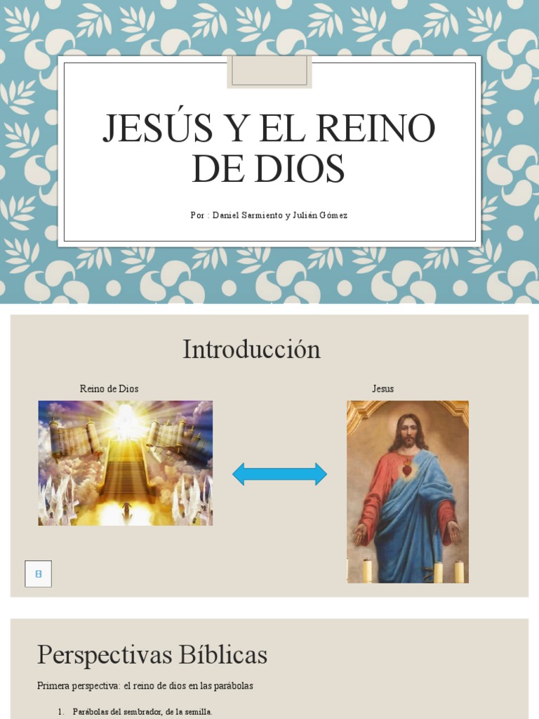 El Reino de Dios en las Enseñanzas de Jesús | PDF | Reinado y reino de ...