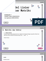 Model-Model Linier Dan Aljabar Matriks