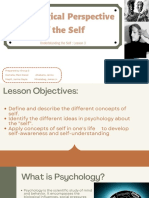 Psychological Perspective of The Self Group3