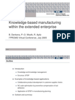 Knowledge-Based Manufacturing Within The Extended Enterprise